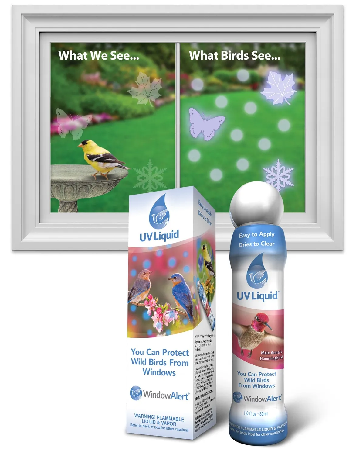 Window Alert UV Liquid na okná 1 oz bodky