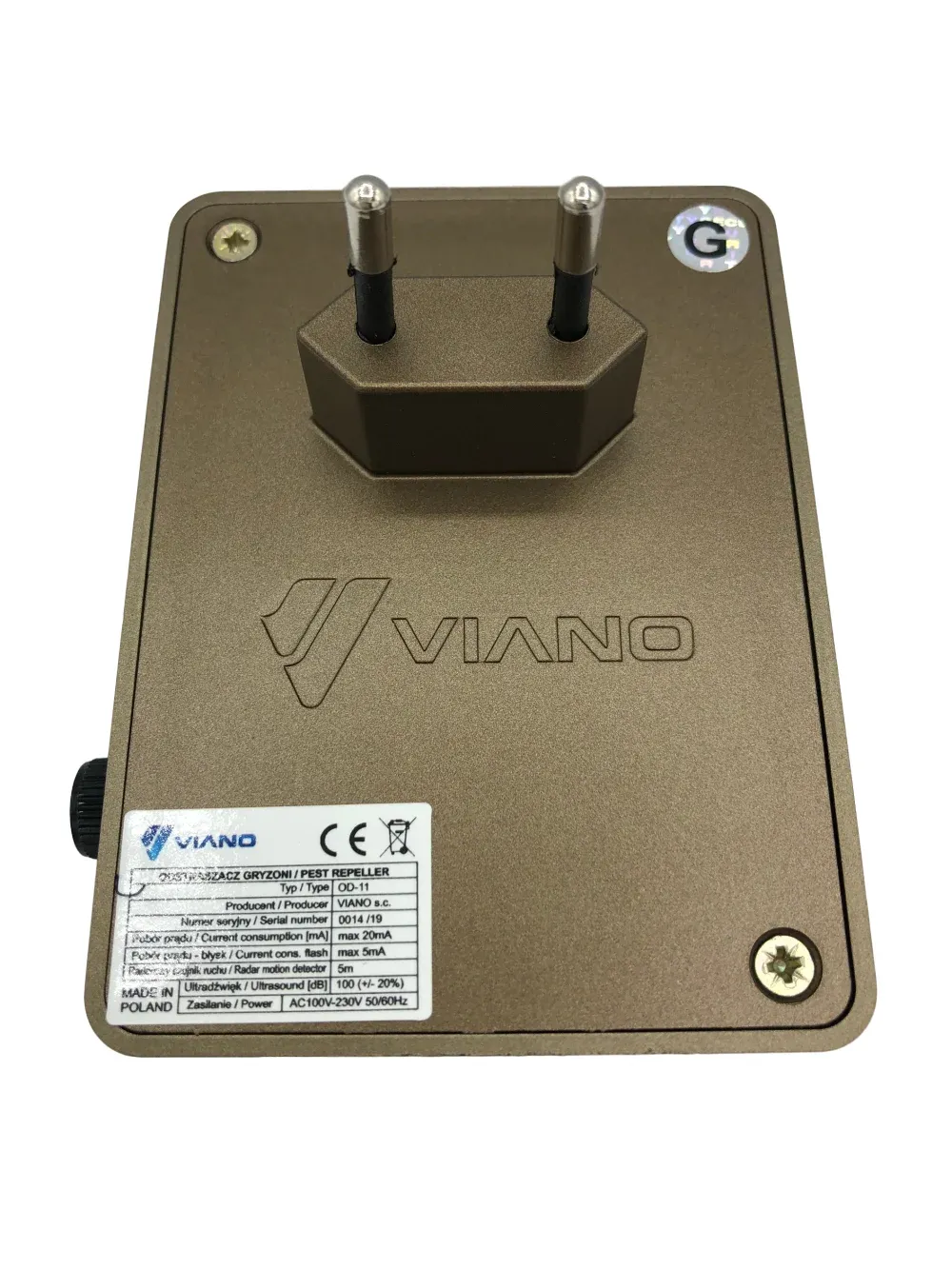 Viano OD11 Duo-Gold odpudzovač hlodavcov 230 V s radarom