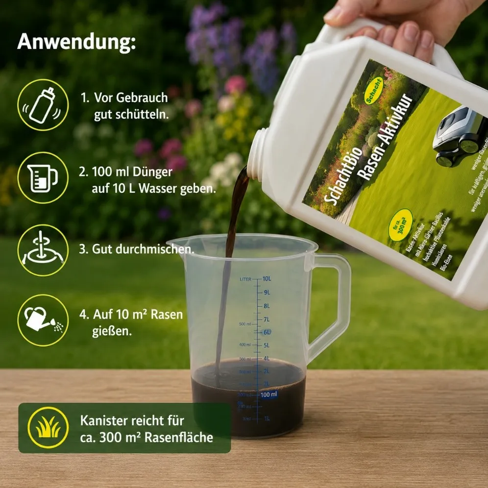 Schacht Rasen Aktivkur prípravok na trávnik 3 l s mikroorganizmami